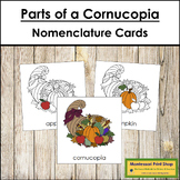 Parts of a Cornucopia 3-Part Cards - Montessori Nomenclature