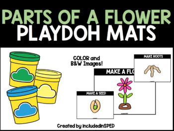 Preview of Parts of a Flower Play-doh Fine Motor Mats