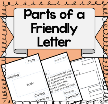Preview of Parts of a Friendly Letter {Cut and Paste Activity!}