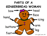 Parts of a Gingerbread Man & Woman - Tracing & Writing Opt