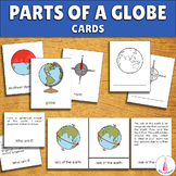 Parts of a Globe Geography Montessori 4-part Cards