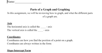 Preview of Parts of a Graph and Graphing Guided Notes