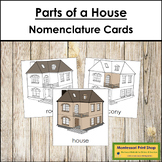 Parts of a House 3-Part Cards - Montessori Nomenclature