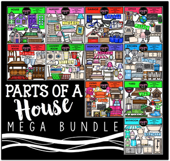 Preview of Parts of a House Clip Art Mega Bundle {Educlips Clipart}
