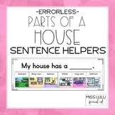Parts of a House Errorless Writing Sentence Helpers