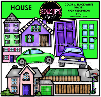 Preview of Parts of a House~House Clip Art Bundle {Educlips Clipart}
