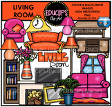 Parts of a House~Living Room Clip Art Bundle {Educlips Clipart}