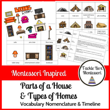 Preview of Parts of a House and Types of Homes - Montessori Inspired Bundle