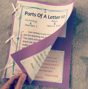 Preview of Parts of a Letter - Poster Cards & Worksheets