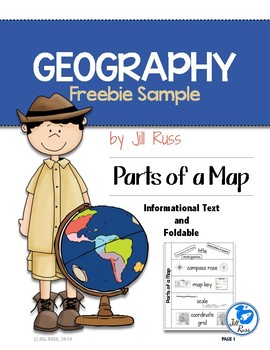 Preview of Parts of a Map Geography Map Skills Freebie Sample