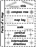 Parts of a Map Vocabulary Flap Book