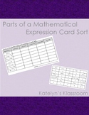 Parts of a Mathematical Expression Card Sort