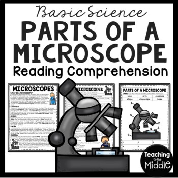 Preview of Parts of a Microscope Overview Reading Comprehension and Diagram Worksheet