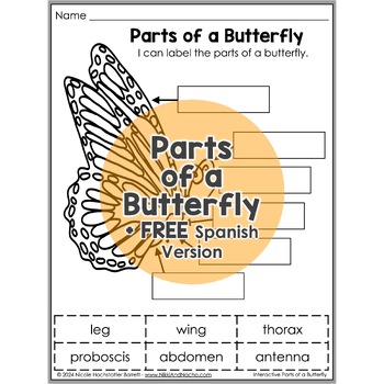 Interactive Label Parts of a Monarch Butterfly Worksheet Activity ...