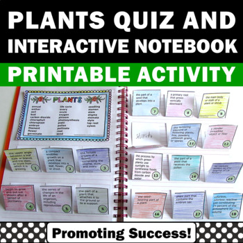 Preview of Parts of a Plant Cut and Paste Plants Structure & Function Interactive Notebook