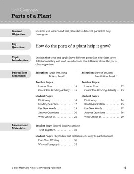 Parts of a Plant (Reading Paired Text) by Evan-Moor Educational Publishers