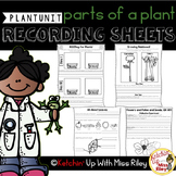 Parts of a Plant Recording Sheets