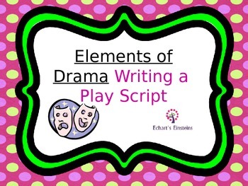 Preview of Parts of a Play and Elements of Drama