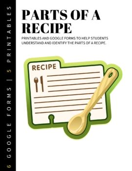 Preview of Parts of a Recipe Google Slides Presentation Virtual Activities Quiz