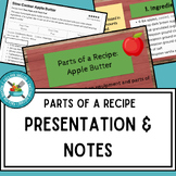 Parts of a Recipe - Presentation AND Activity