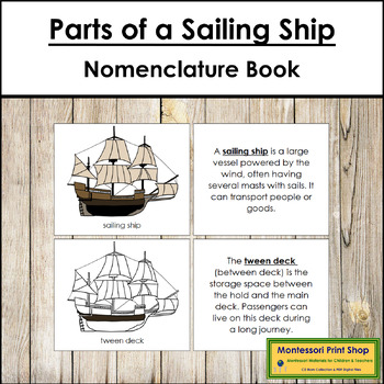 Preview of Parts of a Sailing Ship Book - Montessori Nomenclature