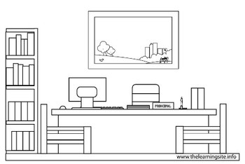 principals office clipart black and white