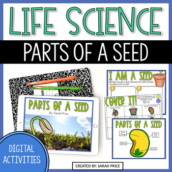 Preview of Parts of a Seed Google Slides - 2nd & 3rd Grade Digital Science Lessons