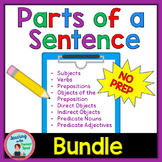 Parts of a Sentence Elementary School & Middle School Bundle