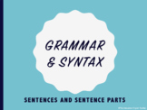 Parts of a Sentence PPT and Skeleton Notes