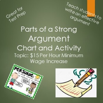 Preview of Parts of a Strong Argument Activity with Graphic Organizer
