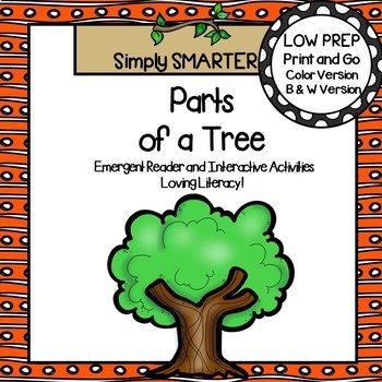 Preview of Parts of a Tree Emergent Reader Book AND Interactive Activities