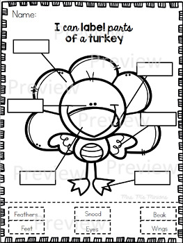 Preview of Parts of a Turkey