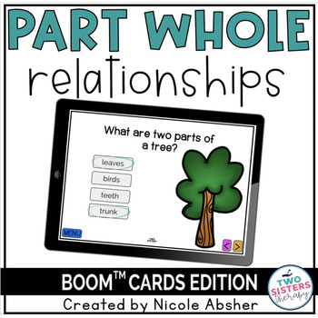 Preview of Part Whole Relationships BOOM™ Cards for Speech Therapy