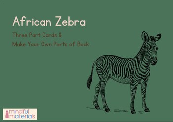 Preview of Parts of a Zebra Three Part Cards