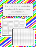 Parts of a book and other reading skills Assessment