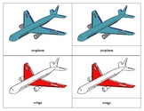 Parts of an Airplane - Three Part Cards