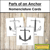 Parts of an Anchor 3-Part Cards - Montessori Nomenclature