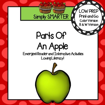 Preview of Parts of an Apple Emergent Reader Book AND Interactive Activities