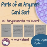 Parts of an Argument Card Sort with Digital Option