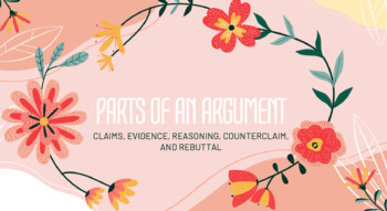Preview of Parts of an Argument PowerPoint and Guides Notes