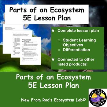 Preview of Parts of an Ecosystem 5E Lesson Plan **Editable**