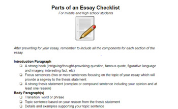 parts of an essay test pdf