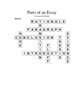 essay material crossword