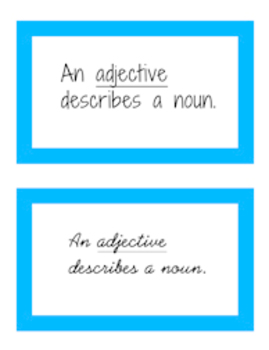 Preview of Parts of speech cards (ideal for Montessori grammar boxes)