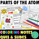 Parts of the Atom Element Notes & Slides Coloring Activity