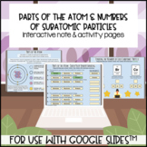 Parts of the Atom & Numbers of Subatomic Particles Distanc