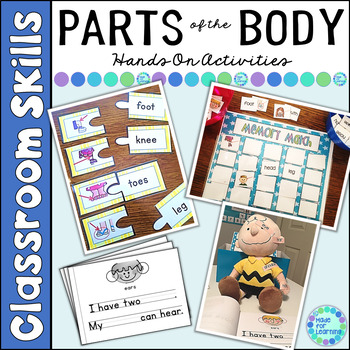 Preview of Parts of the Body All About Me Word Work - Worksheets, Puzzles, Games, Booklet