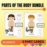 Parts of the Body (Boy and Girl) BUNDLE  Montessori Three 