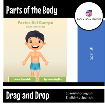 Parts of the Body (English/Spanish Drag and Drop Online Learning Game)