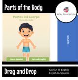 Parts of the Body (English/Spanish Drag and Drop Online Le